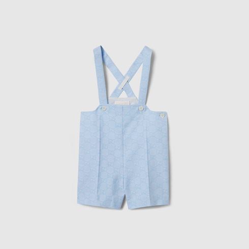 Baby GG cotton jacquard dungaree