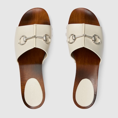 饰马衔扣女士防水台木底凉鞋