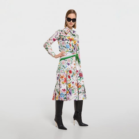 Printed silk twill diamond scarf