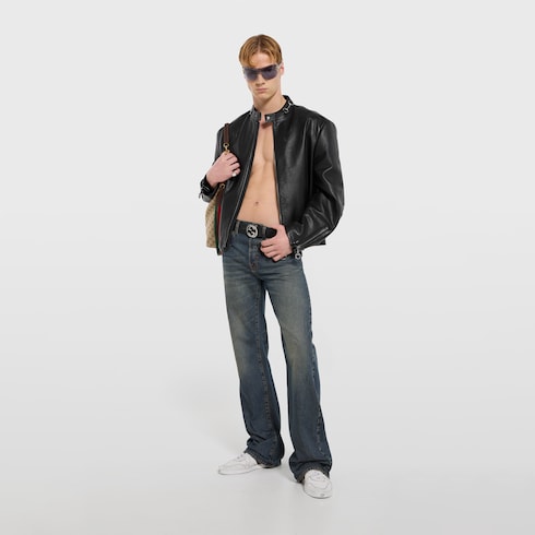 Ceinture avec boucle GG enlacés