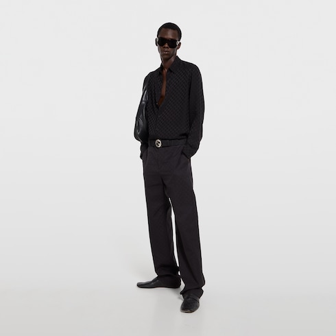 Cinturón con hebilla de GG entrelazada