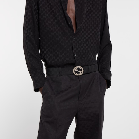 Belt with Interlocking G buckle