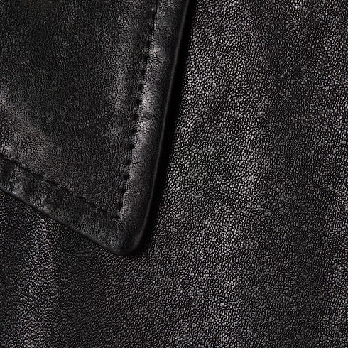 Veste en cuir nappa stretch délavé