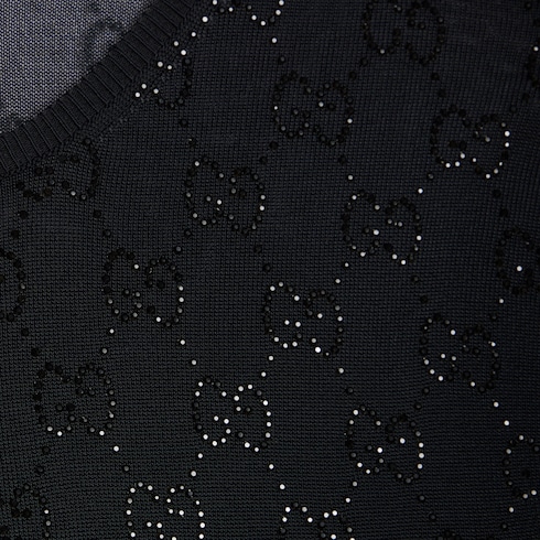 GG crystal embroidered top