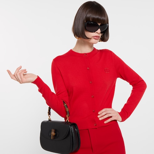 Cardigan aus Wollstrick mit Stickerei