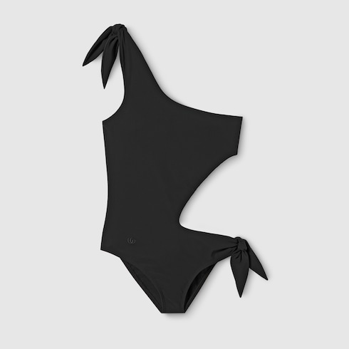 Costume da bagno in jersey stretch con ricamo