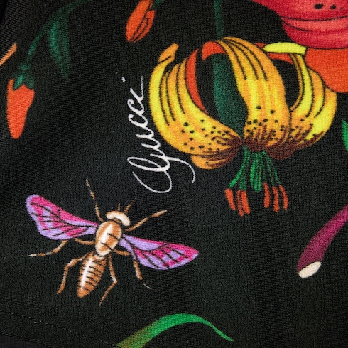 Traje de baño de punto brillante con estampado