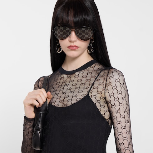 GG stretch lace T-shirt