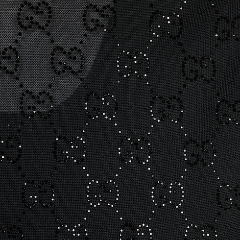 Robe avec cristaux brodés GG