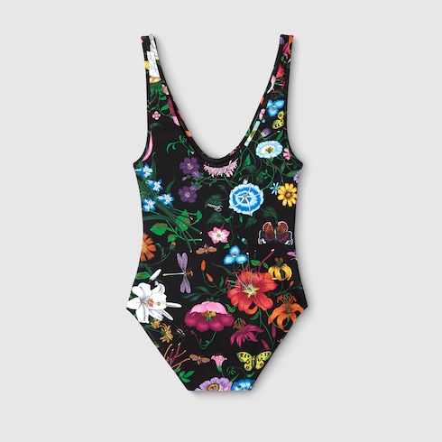 Badeanzug aus schillerndem Jersey mit Print