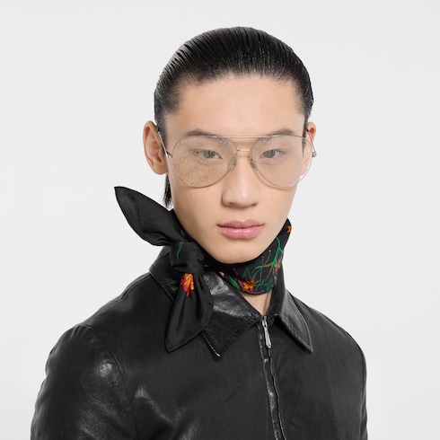 Printed cotton silk pocket square