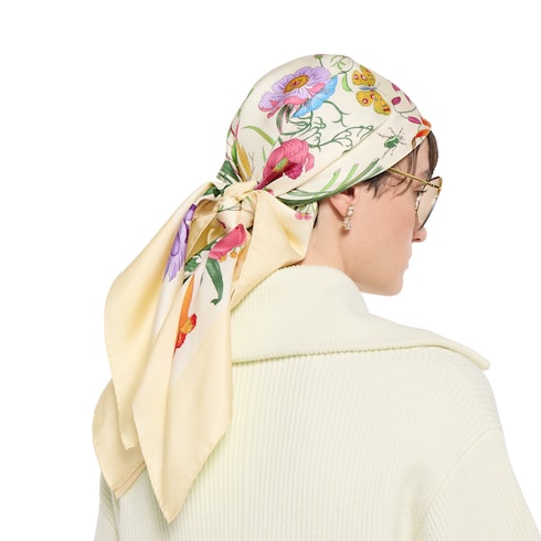 Carré in twill di seta stampato