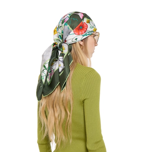 Printed silk twill carré