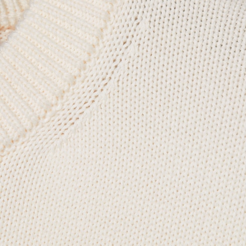 Maglione in maglia di cotone e lana con intarsio