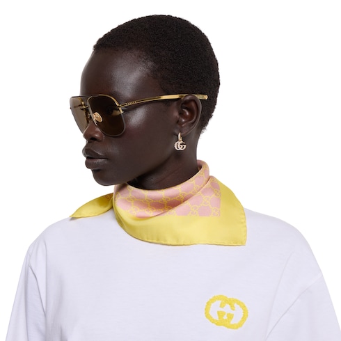 Bandana en twill de soie GG