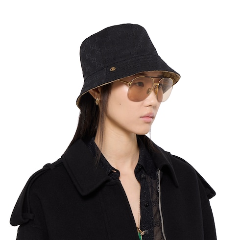 Reversible GG canvas bucket hat