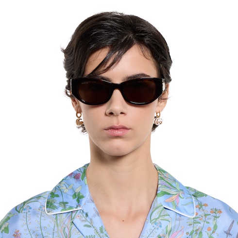 Rectangular frame sunglasses