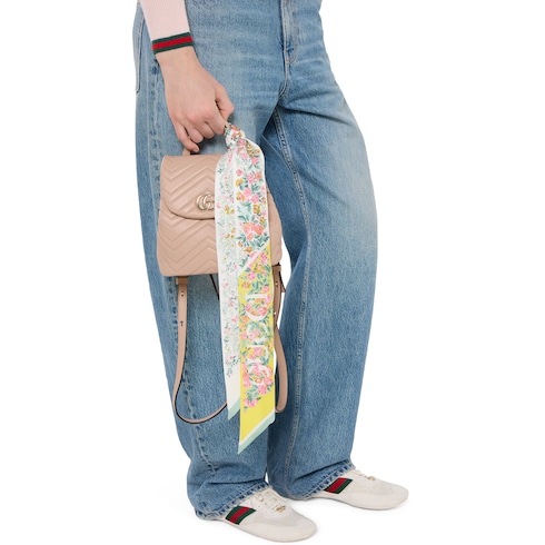 Ruban en twill de soie imprimé