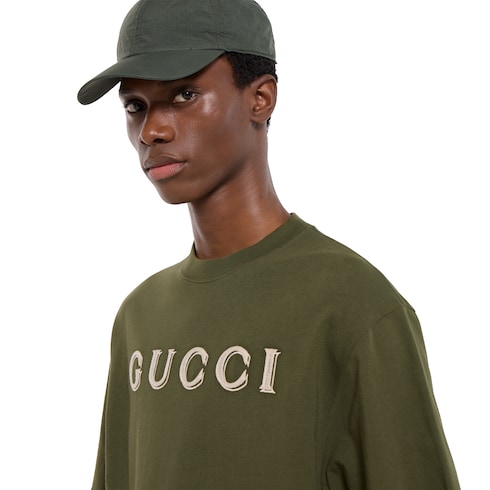 T-shirt in jersey di cotone con ricamo