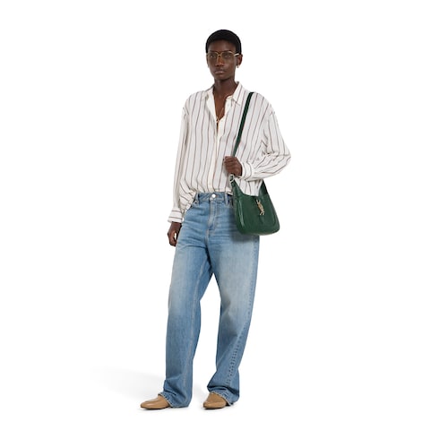 Gucci Jackie 1961系列鸵鸟皮中号手袋