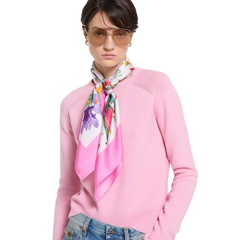 Carré in twill di seta stampato