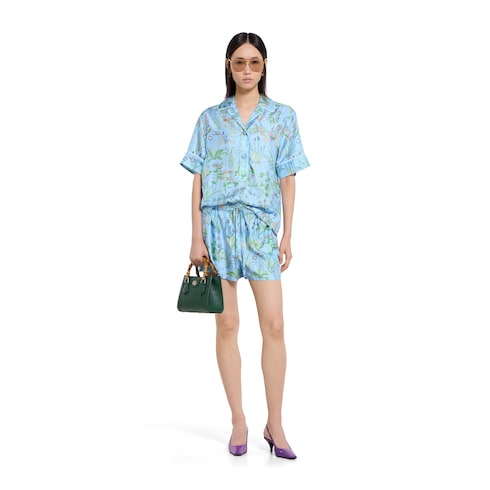 Gucci Diana ostrich small tote bag