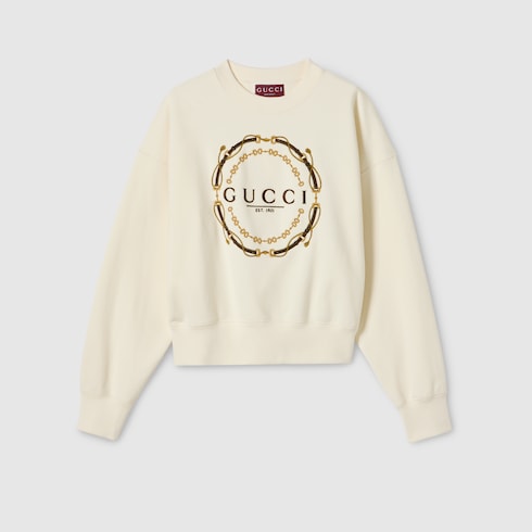 Cotton jersey sweatshirt with print