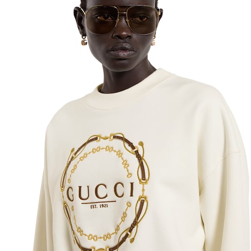 Sudadera de punto de algodón con estampado