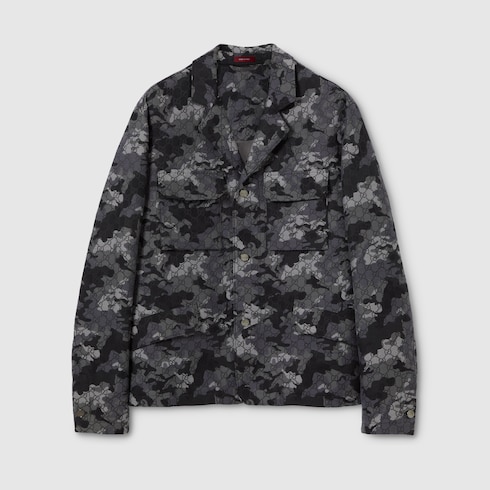 GG marbled cotton jacquard jacket