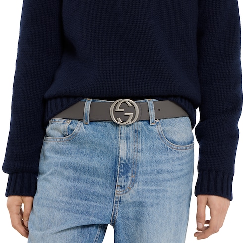 Ceinture réversible avec boucle GG