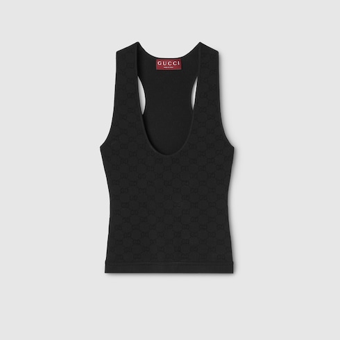 Tanktop aus elastischem GG Jacquard