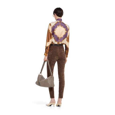 Chemise en twill de soie avec imprimé