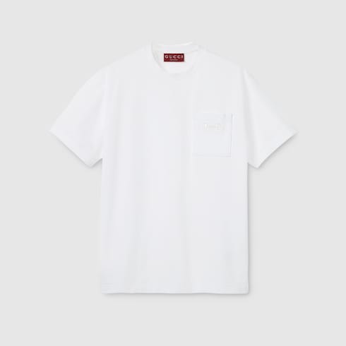 T-Shirt aus Baumwoll-Piqué mit Stickerei