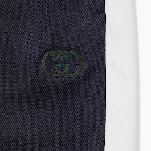 Short en jersey technique avec broderie