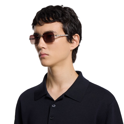 Frameless rectangular sunglasses