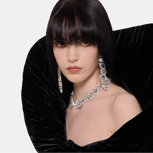 Gucci Staffa crystal necklace