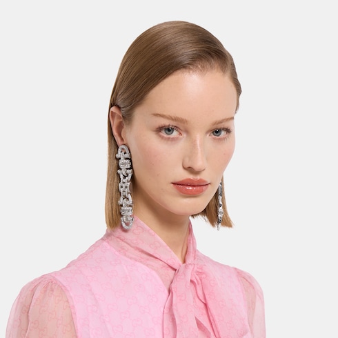 Pendientes Gucci Staffa con cristales