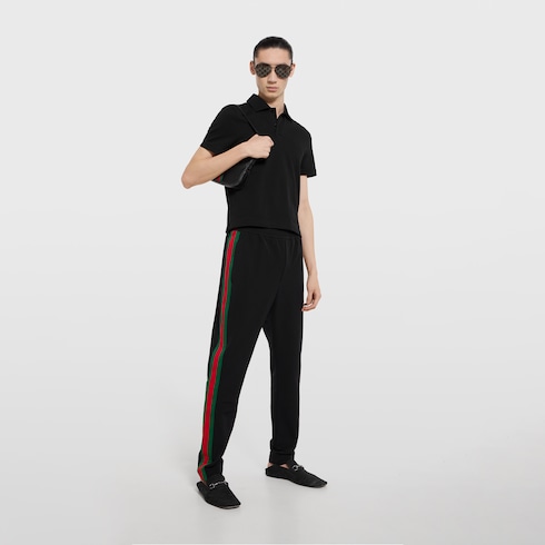 Polo en piqué de coton avec broderie