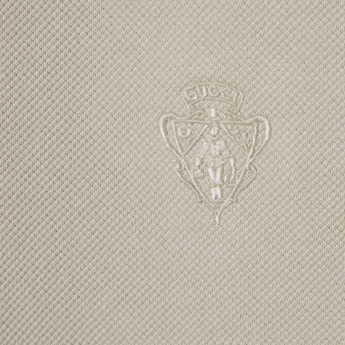 Cotton piquet polo shirt with embroidery