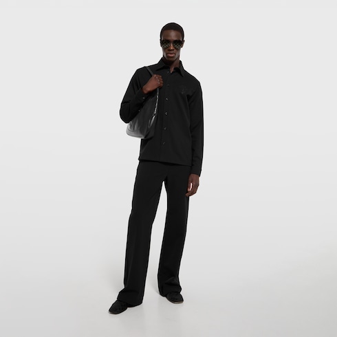 Camicia in piquet di cotone con ricamo