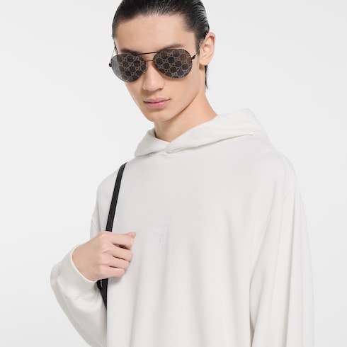 Cashmere blend sweatshirt with embroidery