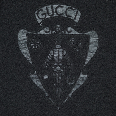 T-shirt in jersey di cotone con dettaglio devoré