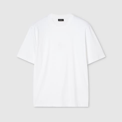 T-shirt in jersey di rayon morbido con ricamo