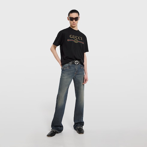 Camiseta de punto de seda con estampado