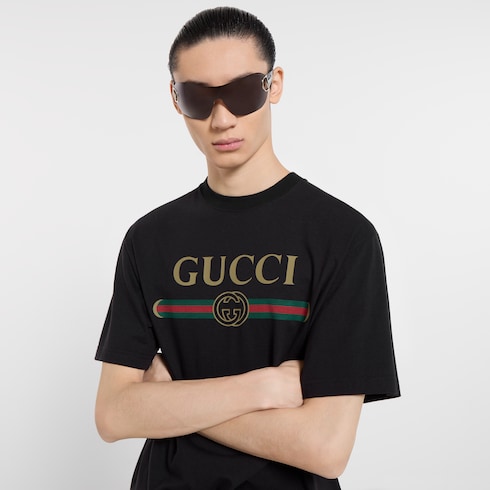 T-shirt en jersey en mélange de soie avec imprimé