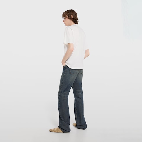 T-shirt en jersey en mélange de soie avec imprimé