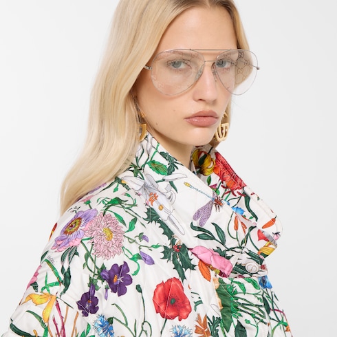 เสื้อแจ็คเก็ต Printed quilted twill jacket