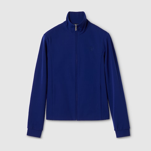 Veste zippée en gabardine de nylon stretch