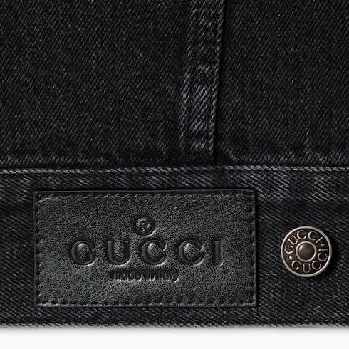 Giacca in denim di cotone certificato effetto délavé