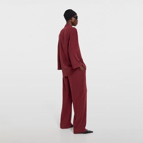 Pantalon en crêpe de Chine en soie